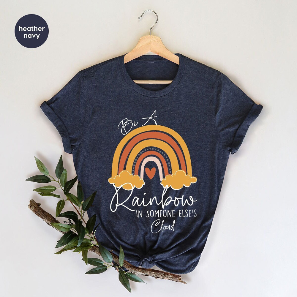 Inspirational Vneck T-Shirt, Kindness Shirt, Therapy TShirts, Gift for Her, Mental Health Outfit, Rainbow Graphic Tees, Counselor T Shirt.jpg