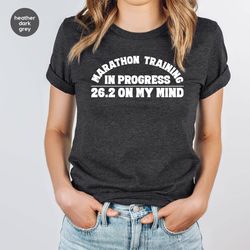 marathon training shirts, runner shirts for men, 26.2 mile tshirt, marathon sports t shirt, genderneutral adult tshirts,