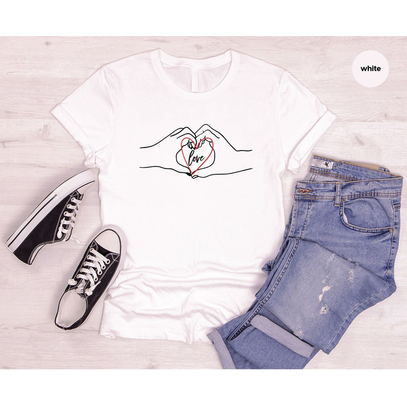 Matching Couple T-Shirts, Aesthetic Heart Graphic Tees, Gifts for Girlfriend, Cool Couple Clothing, Women VNeck Shirts, Valentines Gifts.jpg