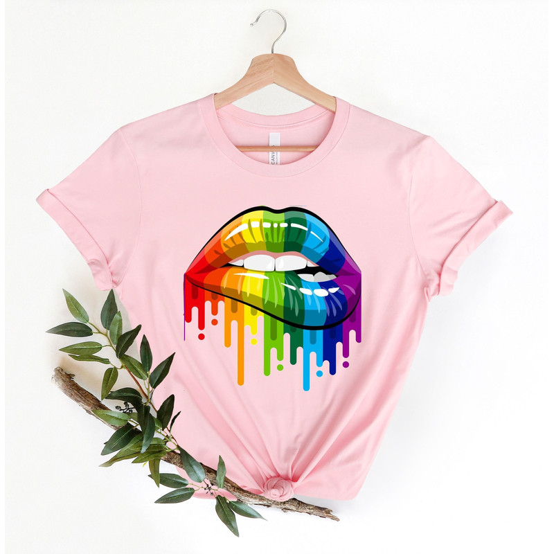 Rainbow Pride Shirt, Rainbow Lips Shirt, Lips Shirt, Lgbt Shirt, Pride Shirt, Lgbt Pride Shirt, Pride tee, Lgbt, Love Is Love Shirt.jpg