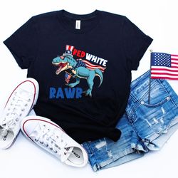 red white rawr shirt, family 4th of july tee, toddler 4th of july shirt, fourth of july shirt, patriotic shirt, 4th of j