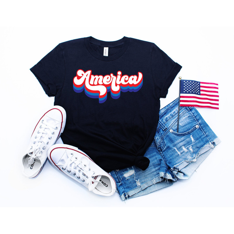 Retro America Shirt, America Shirt, Patriotic Shirt, Memorial Day Shirt, Fourth of July T-Shirt, USA Shirt, Retro 4th of July Shirt, America.jpg