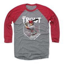 mike trout men's baseball t-shirt - los angeles a baseball mike trout base wht