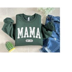 mama est 2023 sweatshirt,personalized mama sweatshirt,mom christmas gift,new mom sweater,grandma gift,new mom gift,mothe