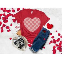 heart checkered shirt,retro valentines day shirt,womens valentines day gift,love checkered heart,cute valentine shirt,vd
