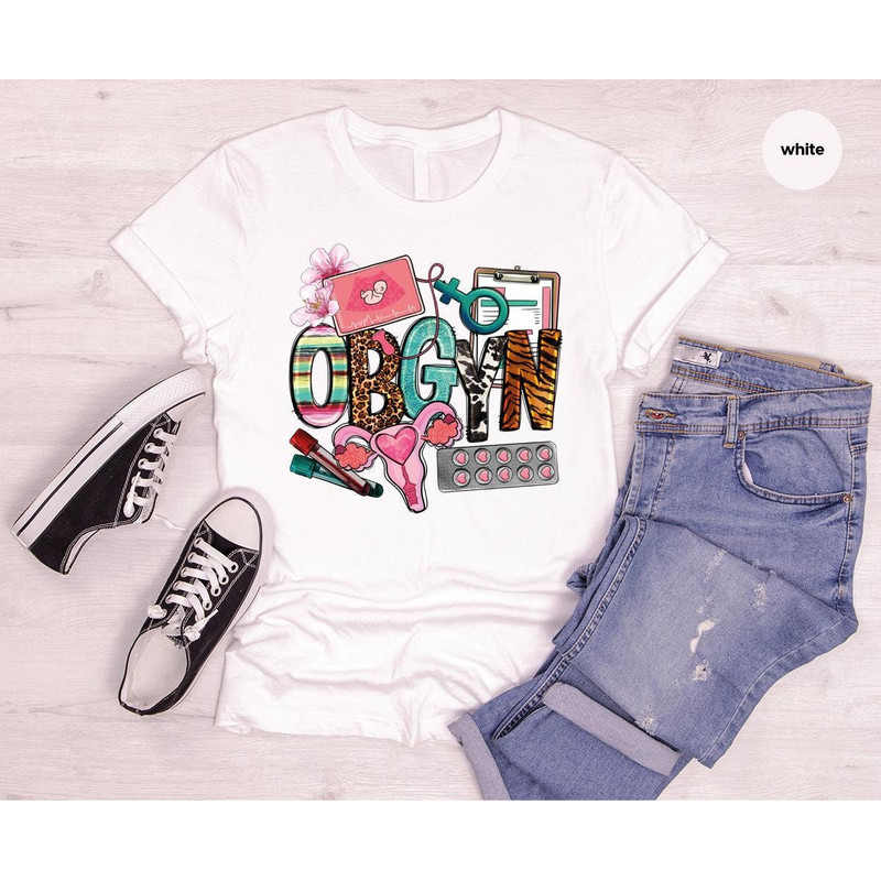 OBGYN Shirts, Gynecology T-Shirt, Doctor Outfits, Obstetrician Tshirt, Gynecologist Clothing, Nurse Appreciation Gifts, Obgyn Graphic Tees.jpg