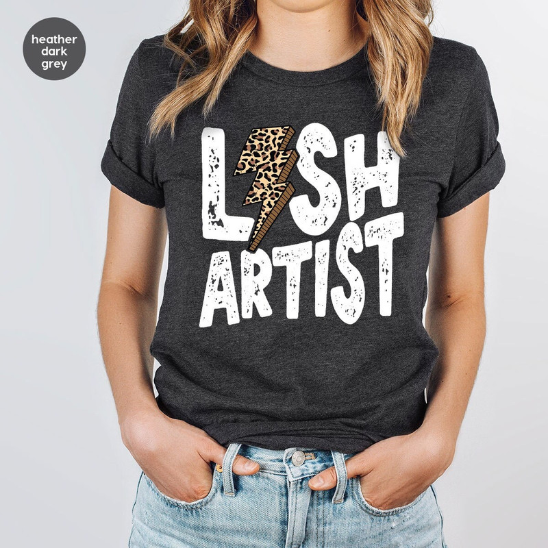 Retro Lash Artist T-Shirt, Lash Artist Gift, Lash Tech TShirt, Lash Technician Gifts, Leopard Print Womens Clothing, Graphic Tees for Ladies.jpg