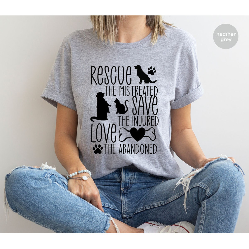 Save Animals Shirts, Animal Rescue Shirts, Animal Rights T Shirt, Adoption Pet Tshirt, Fur Mama Gifts, Funny Pet Clothing, Gift For Dog Mom.jpg