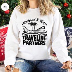 travel long sleeve tshirt, matching couples sweatshirt, vacation tee, family trip gift, holiday gifts, husband wife hood