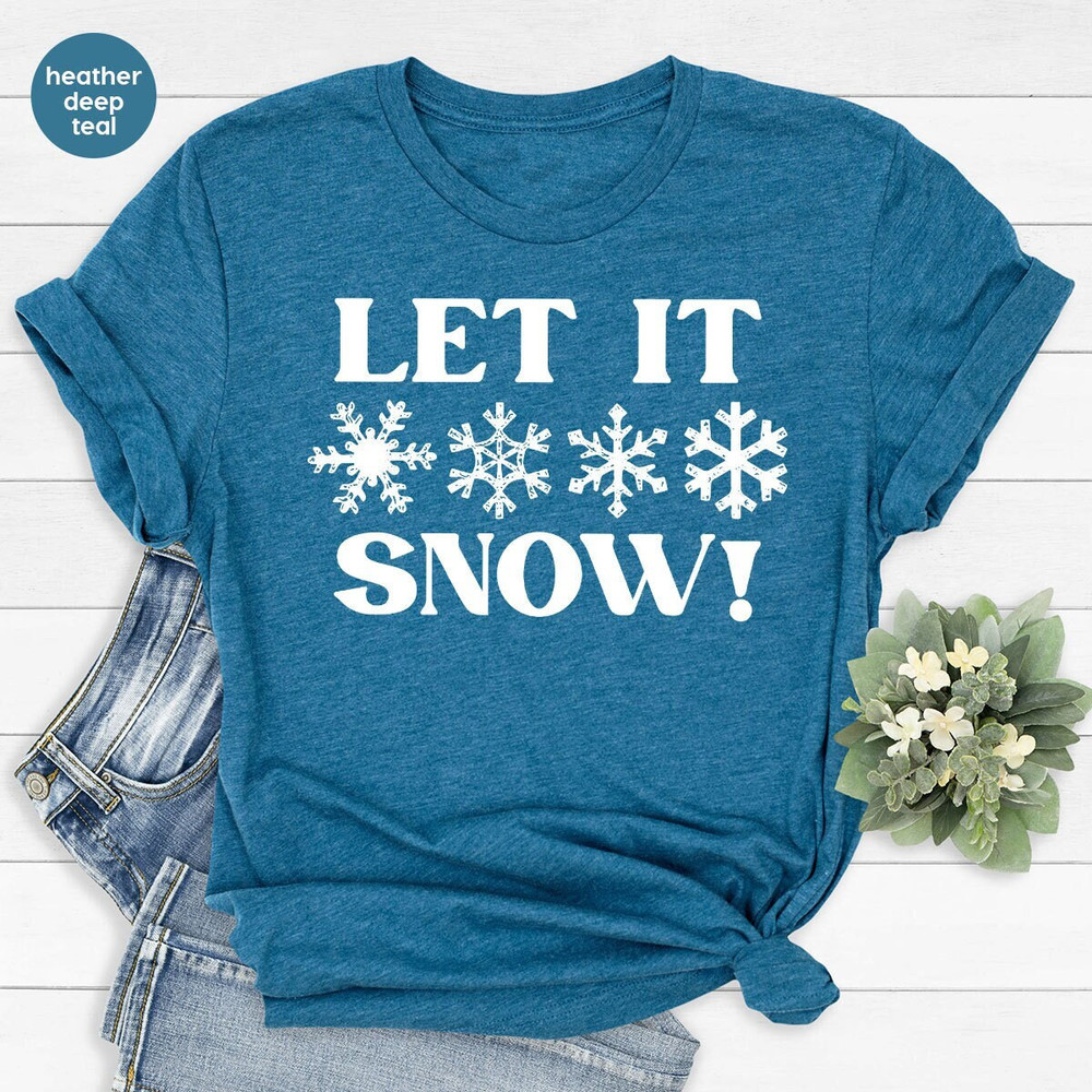 Winter Tshirt, Funny Christmas Sweatshirts, Snow Shirt, Merry Christmas Gift, Christmas Party Shirt, Womens Clothing, Gift for Girls.jpg