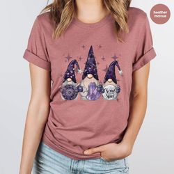 celestial gnome tshirt, gifts for women, crystals t shirt, gnome gifts, galaxy outfit, graphic tees for women, magic gno