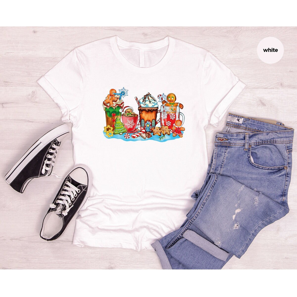 Christmas Coffee Sweatshirt, Christmas Shirts, Merry Christmas Gifts, Winter Clothing, Gingerbread Tshirt, Holiday Shirts, Funny Xmas Gift.jpg