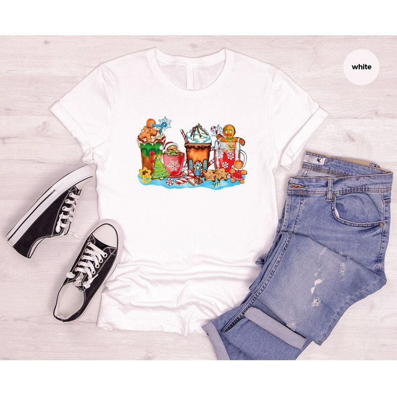 Christmas Coffee Sweatshirt, Christmas Shirts, Merry Christmas Gifts, Winter Clothing, Gingerbread Tshirt, Holiday Shirts, Funny Xmas Gift.jpg