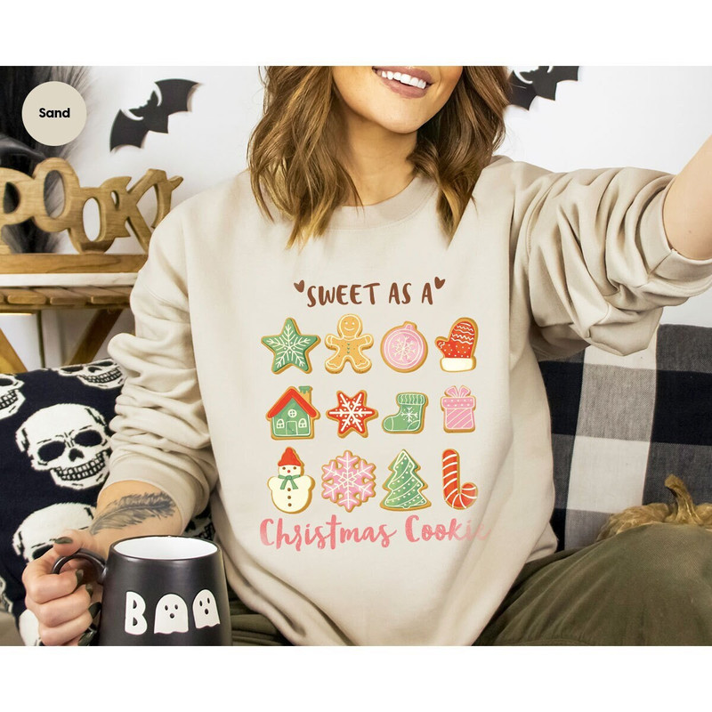 Christmas Cookies Long Sleeve Shirt, Christmas Crewneck Sweatshirt, Holiday Hoodies, Merry Christmas Hoodie, Christmas Gift, Xmas Sweatshirt.jpg