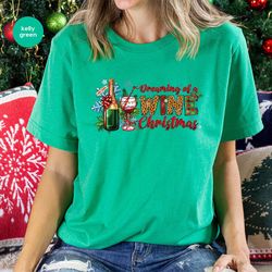 christmas wine t shirt, christmas drink shirt, xmas tshirt, christmas sweatshirt, womens clothing, holiday clothing, bla