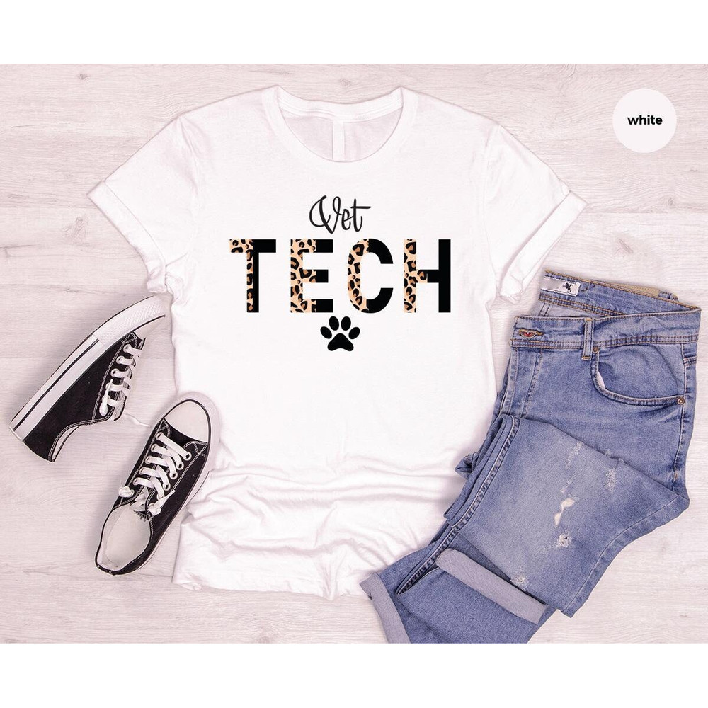 Cool Vet Tech Shirt, Cute Vet Nurse Shirt, Paw Graphic Tees, Veterinarian Shirt, Cool Womens Clothing, Vet Technician Tshirt, Gift for Her.jpg
