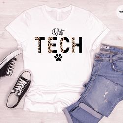 cool vet tech shirt, cute vet nurse shirt, paw graphic tees, veterinarian shirt, cool womens clothing, vet technician ts