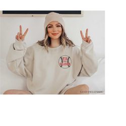 tis the season baseball shirt, women's baseball sweatshirt, baseball mom shirt, game day tshirt, baseball player gifts,