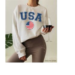 women's 4th of july shirt, girl's usa sweatshirt, american flag shirt, independence day shirt, memorial day tshirt, patr