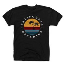 california men's cotton t-shirt - california lifestyle california dreaming wht