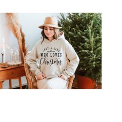 christmas hoodie, merry christmas, christmas gift, just a girl, holiday hoodie, funny christmas, christmas party, happy