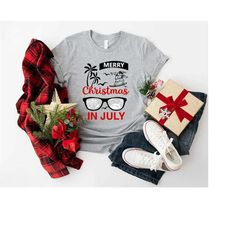 merry christmas shirt,christmas in july shirt,christmas sunglasses tee,beach vacation shirt,christmas gift,beach vibes t