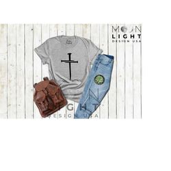 faith tshirt,cross shirt,jesus shirt,christian gift,religious shirt,vertical cross tee,bible verse shirt,inspirational s