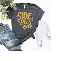save the bees shirt,earth day gift,bee botanical shirt,save the planet tee,bee lover shirt for women,environmentalist sh