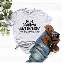 mom grandma great-grandma shirt,mama gift,pregnancy announcement,new grandma gift,grandma to be,mothers day gift,best gr