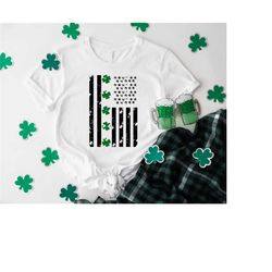 usa clover flag shirt,st patricks day t-shirt,lucky shamrock tee,saint patricks day tee,american flag shamrock shirt,hap