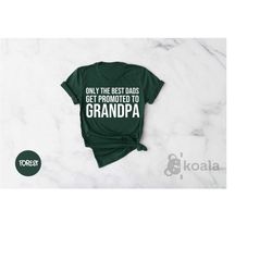 only the best dads get promoted to grandpa shirt, father shirt, grandpa shirt, grandpa gift, funny dad shirt, father's d