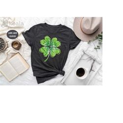 green glitter shamrock shirt, shamrock shirt, st patrick hoodie, gift for irish, irish shirt, patrick day shirt, st patr