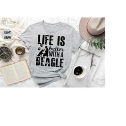 life's better with a beagle shirt, unisex garment-dyed t-shirt, rockin this life beagle mom tee, dog owner, funny beagle