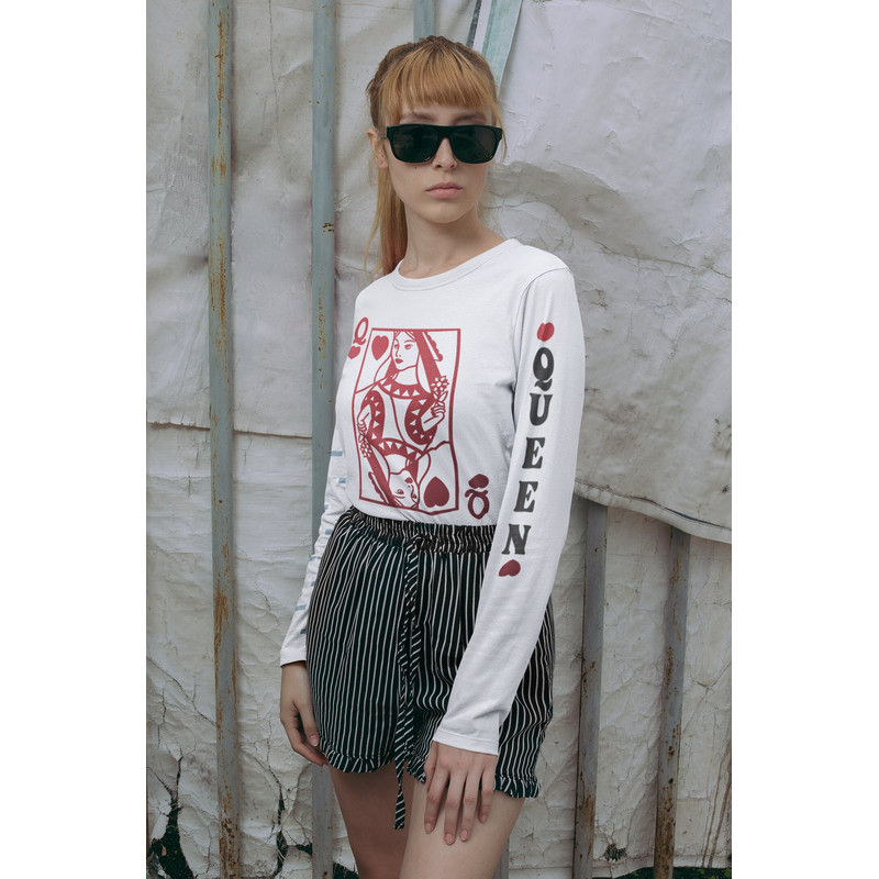 Queen of Hearts Tee, Valentines Day Tee for Women, Womens Valentines Day Shirt, Spring Tee, Long Sleeve.jpg
