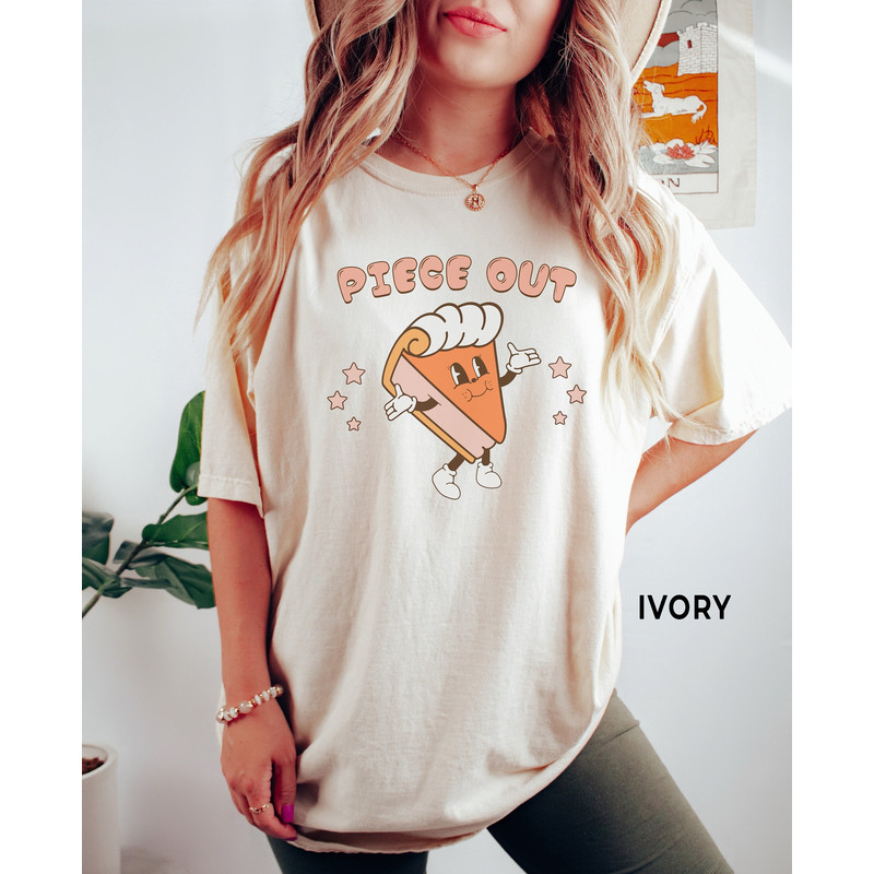 Retro Halloween Shirt, Piece Out, Pumpkin Pies, Comfort ColorsĀ®, Cute Thanksgiving Shirt, Womens Fall Shirts, Funny Thanksgiving TShirt.jpg