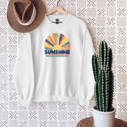 retro sunshine sweatshirt, retro sunshine crew, camping sweatshirt, hiking sweatshirt, travel sweatshirt, hiking crew 1