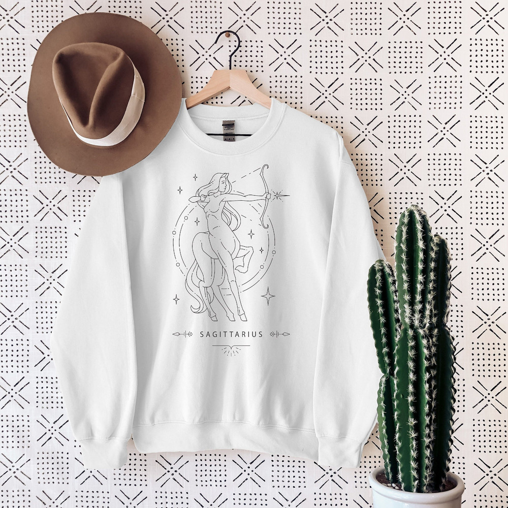 Sagittarius sign sweatshirt, zodiac sweatshirt, astrological shirt, Sagittarius gift, birthday sweatshirt, winter sweatshirt, Gift for her.jpg