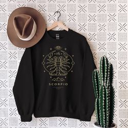scorpio sign sweatshirt, zodiac sweatshirt, scorpio hoodie, scorpio gift, birthday sweatshirt, winter sweatshirt, gift f