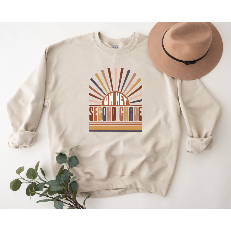 Second Grade Teacher Sweatshirt, Oh Hey 2nd Grade, Retro Teacher, 2nd Grade Team Teacher Sweater, Teacher Appreciation Gifts.jpg