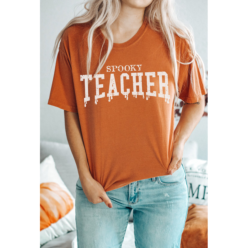 Spooky Teacher Halloween Shirt, Halloween Comfort ColorsĀ®, Halloween Teacher Tee, Spooky Season TShirt for Halloween Teacher Gift.jpg