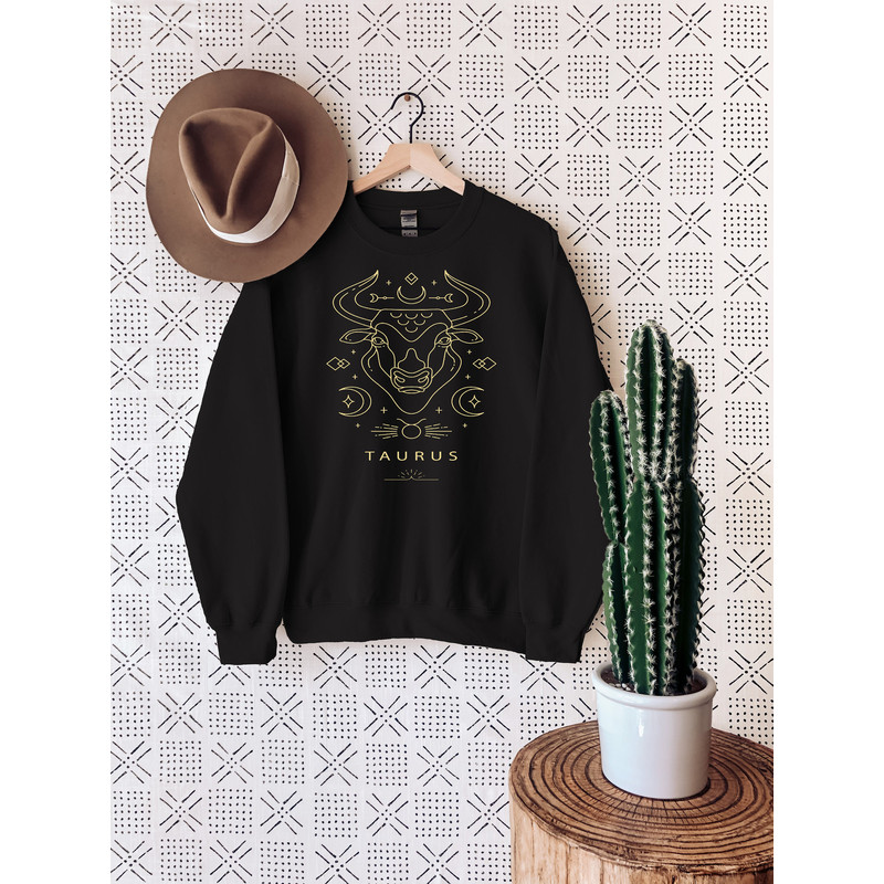 Taurus sign sweatshirt, zodiac sweatshirt, astrological shirt, Taurus gift, birthday sweatshirt, winter sweatshirt, Gift for her.jpg