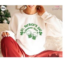 st. patrick's day sweatshirt, lucky clover shirt, women's shamrock hoodie, drinking team tshirt, slainte shirt, irish gi