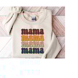retro mama sweatshirt, mama sweatshirt, leopard mama sweatshirt, new mama hoodie, mama gift, mom life sweatshirt, mom gi