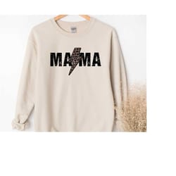 mama sweatshirt, leopard print mama sweatshirt, new mama hoodie, mama gift, mom life sweatshirt, mom gift