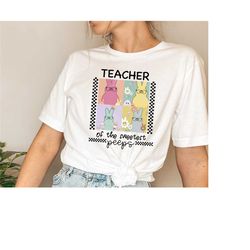 teacher of the sweetest peeps shirt, teacher bunny shirt, easter expecting teacher top, easter teacher shirt, teacher sh