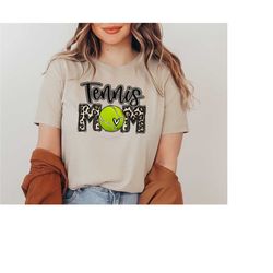 tennis mom shirt, tennis mom, tennis ball shirt, tennis mom leopard shirt, mom shirt, mothers day gift, mom gift, sport