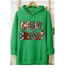merry and bright hoodie, christmas hoodie, merry christmas, holiday hoodie, christmas gift, christmas vibes hoodie, chri
