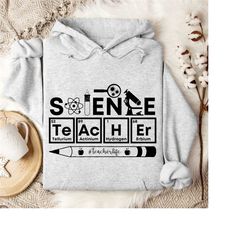 periodic teacher, science teacher gift, chemistry teacher, science teacher hoodie, periodic table hoodie, gift for teach