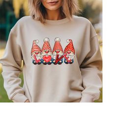 valentine gnome sweatshirt, gnome love sweatshirt, valentines day gift, couple matching sweater, be my valentine sweatsh