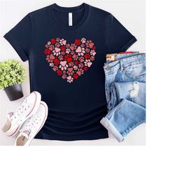 dog shirts, valentines day shirt, paw dog shirt, dog lover shirt, paw print shirt, paw heart shirt, dog shirt gifts, val